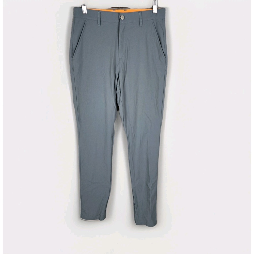 Macade Golf Mens Slim Fit Performance Pants Grey Stretch Tech Trousers 30x34